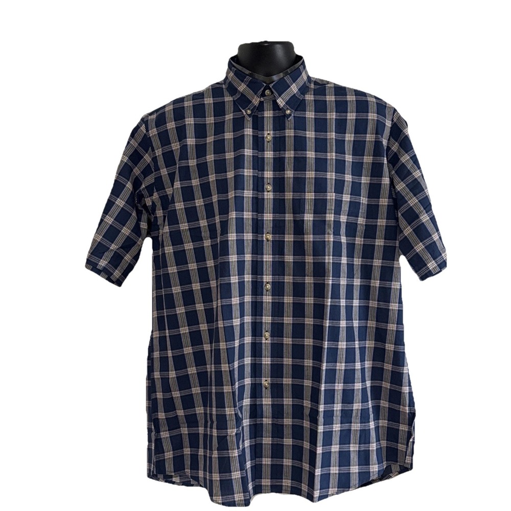 Paul Frederick Sz L‎ NWOT Plaid Short Sleeve Men's Shirt